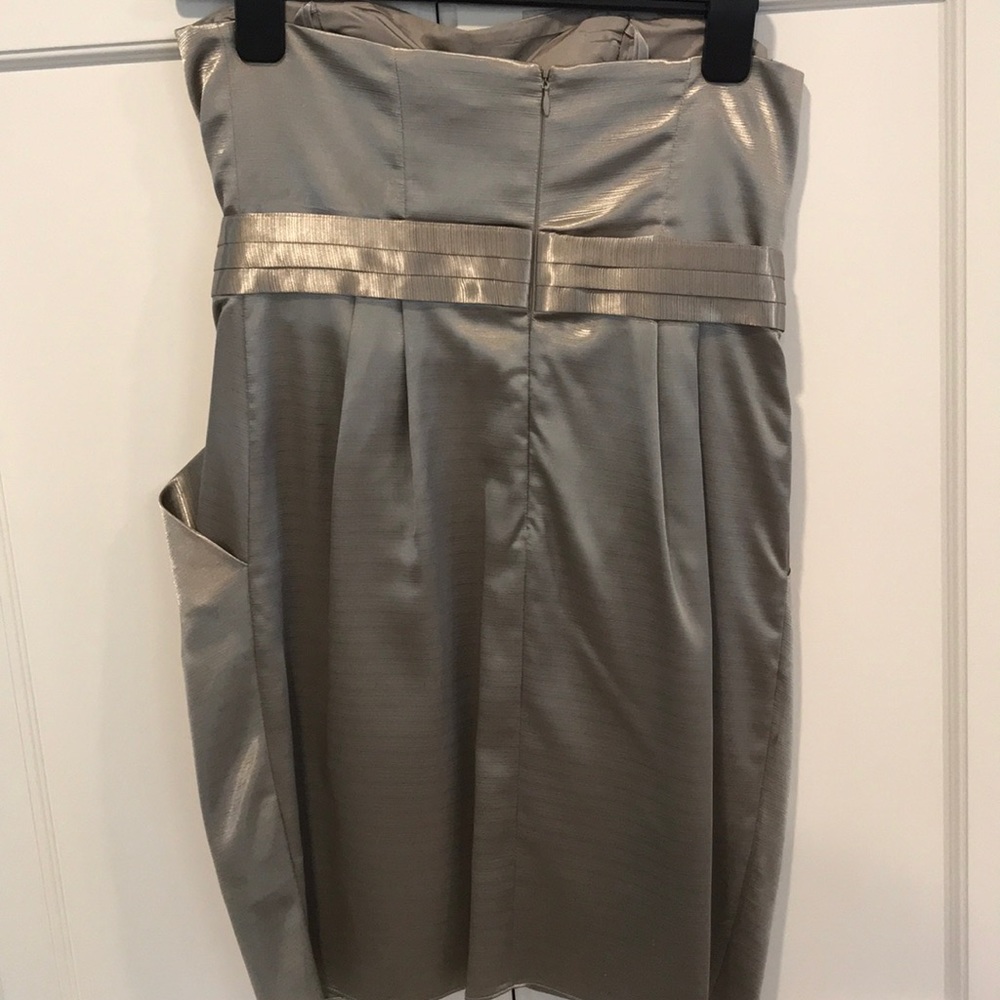 Bcbgeneration Strapless Silver Dress - image 4